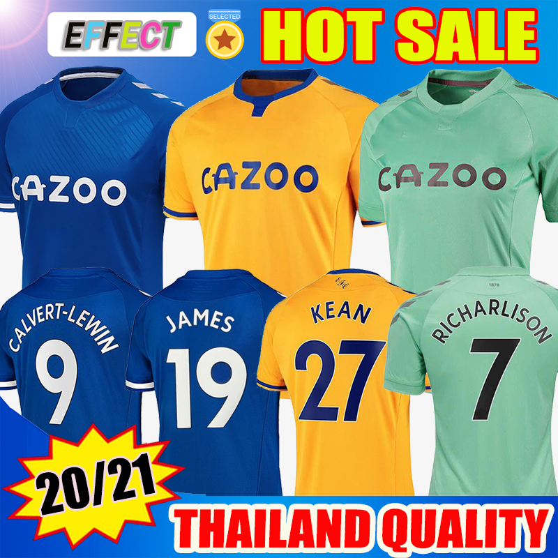 

New Arrived 20/21 JAMES Soccer Jerseys KEAN RICHARLISON GOMES KEANE BERNARD WALCOTT TOSUN DELPH 2020 2021 Jersey Football Shirts Kit, Home 20 21 blue