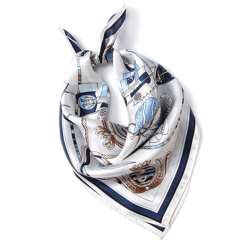 

Women's handkerchief, top grade Oriental silk small square scarf, silk printed handkerchief for women, 52 * 52cm