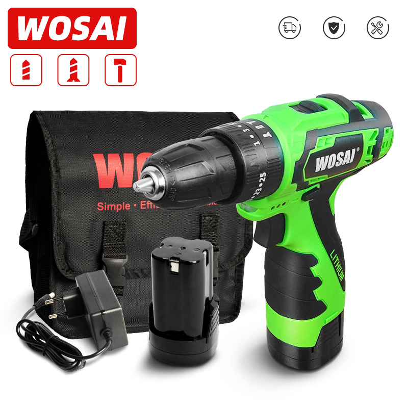 

WOSAI MT Series Electric Screwdriver Cordless Drill 25+1 Torque 16V Electric Impact Drill Lithium Battery 36NM Impact Hand Tools