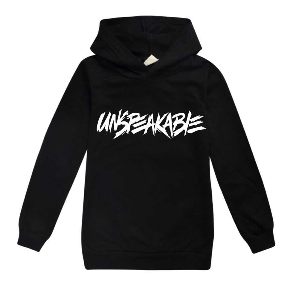

Teen Boys Hoodie Sweatshirt Unspeakable Youtuber Lovers Vlog Hooded Tops Black Pink Girls Outerwear Coat Clothing