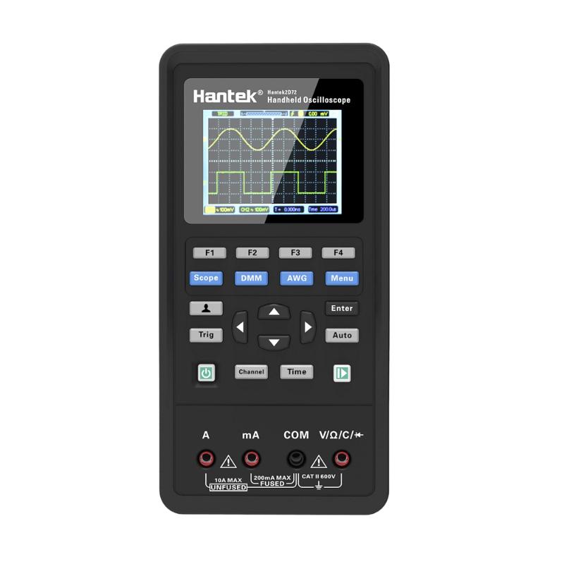

Hantek 2D72 2D42 Handheld Digital Oscilloscope Waveform Generator Multimeter USB 70MHz 2CH+DMM+AWG 2.8inch LCD 3in1 Test Meter
