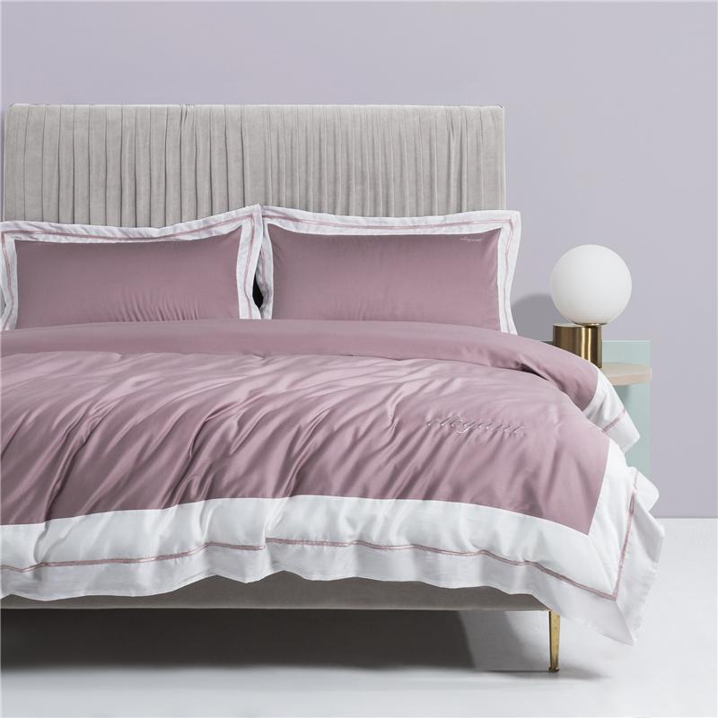 

30 Luxury Egypt Cotton Pure Ribbon Bedding Set Patchwork Duvet Cover sets Bed Sheet Pillowcases Queen King size 4Pcs, Js8