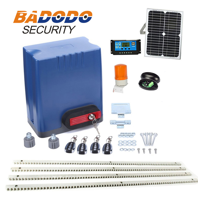 

4m Gear racks Driven Sliding Gate Opener up to 1800 lb/ 14ft Solar Kit