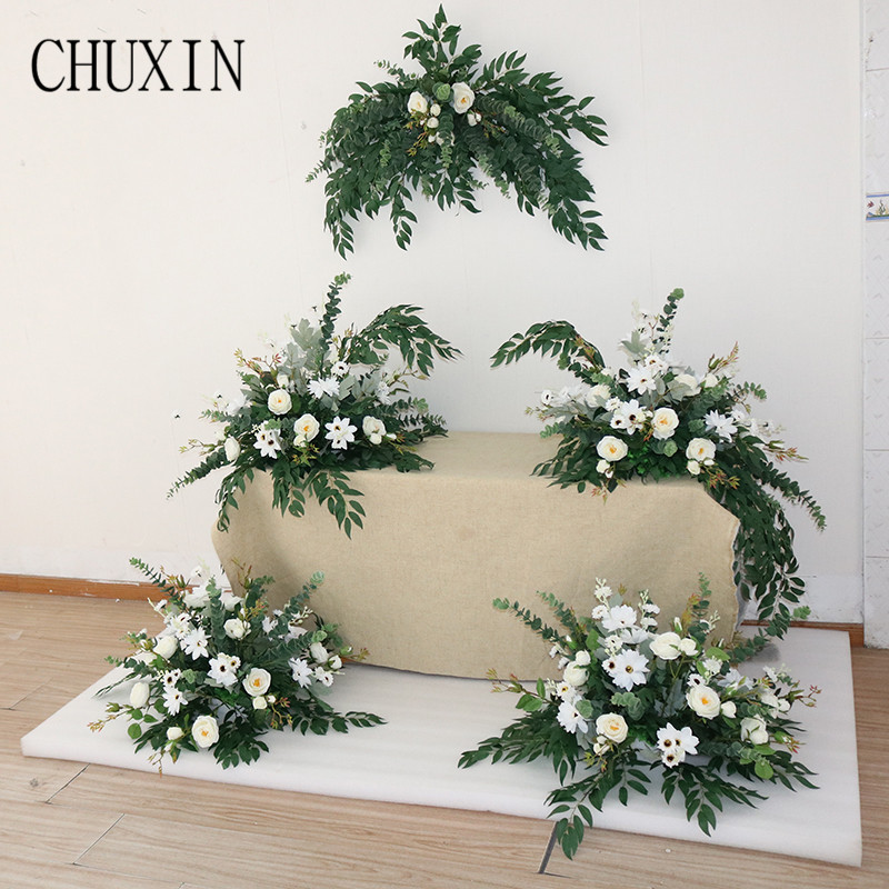 

Artificial flower row wedding decoration home fireplace decoration arch flower wedding road lead Background wall Green ornament, 01 flower