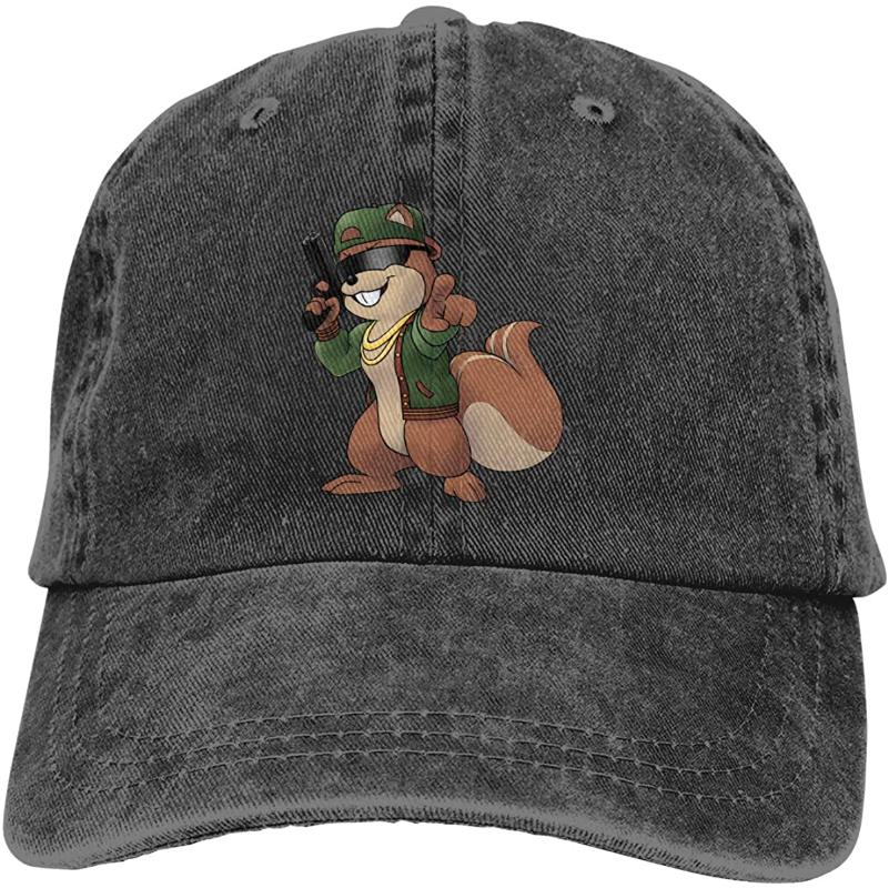 

Squirrel Unisex Soft Casquette Cap Vintage Adjustable Baseball Caps, Black