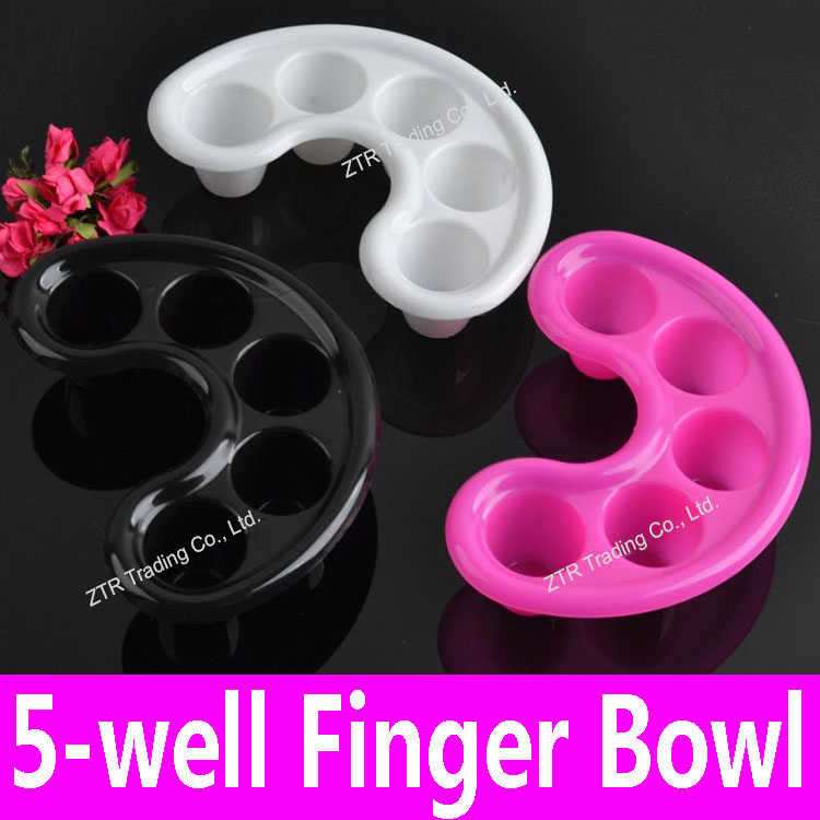 

1 piece 5-well Finger Bowl for Soaking Acrylic Nails 5 well Cuticle Removing Tool UV Gel Remover Tool Curing Treatment Removal
