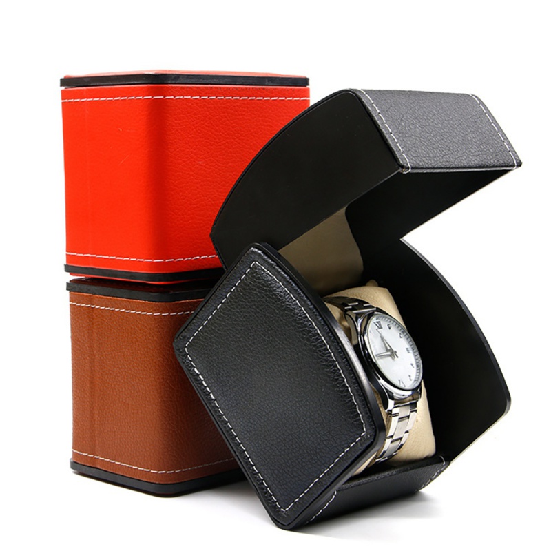 

Fashion Watch Box Gift Boxes Genuine Leather Watch Box with Pillow Packaging For Bangle Ring Earrings Wrist