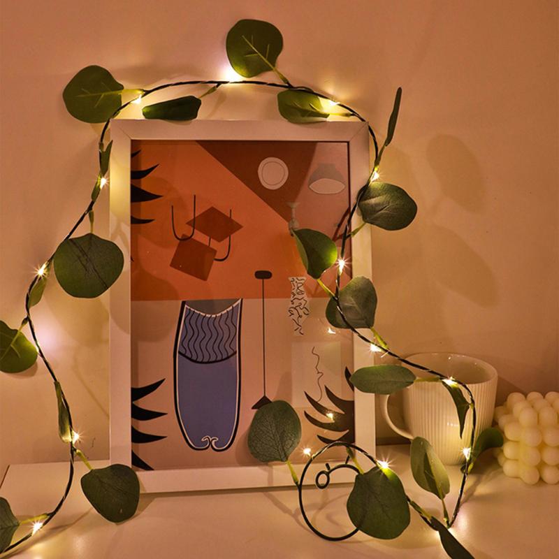 

DIY 2M 10M LED Artificial Plants String Light Green Leaf Ivy Vine Fairy Light String Lamp Garland Hanging Lighting