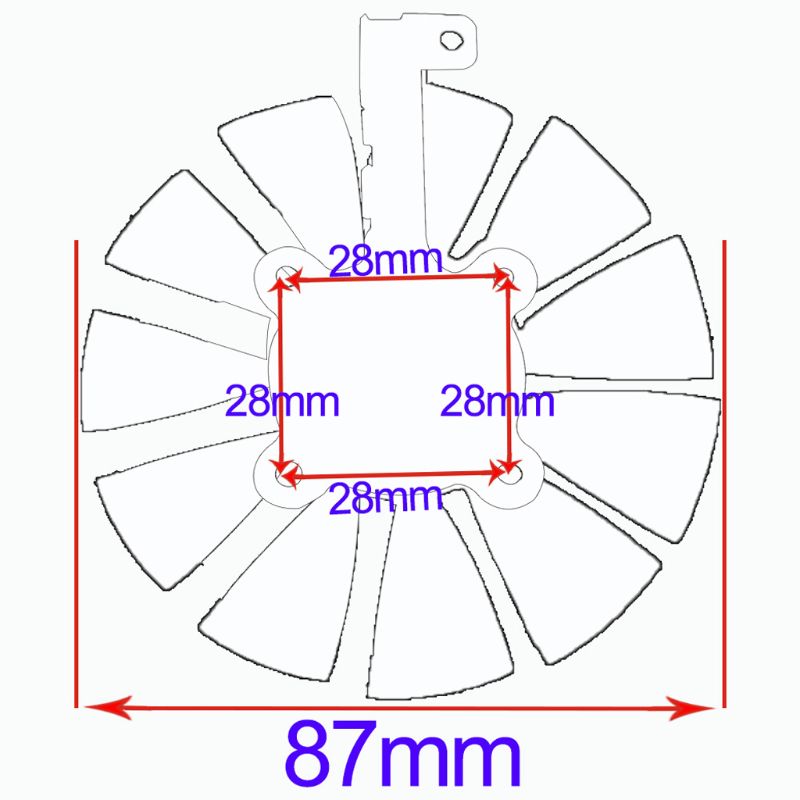 

87MM PLD09210S12M PLD09210S12HH Cooling Fan Replace For Graphics Card Fan K92F