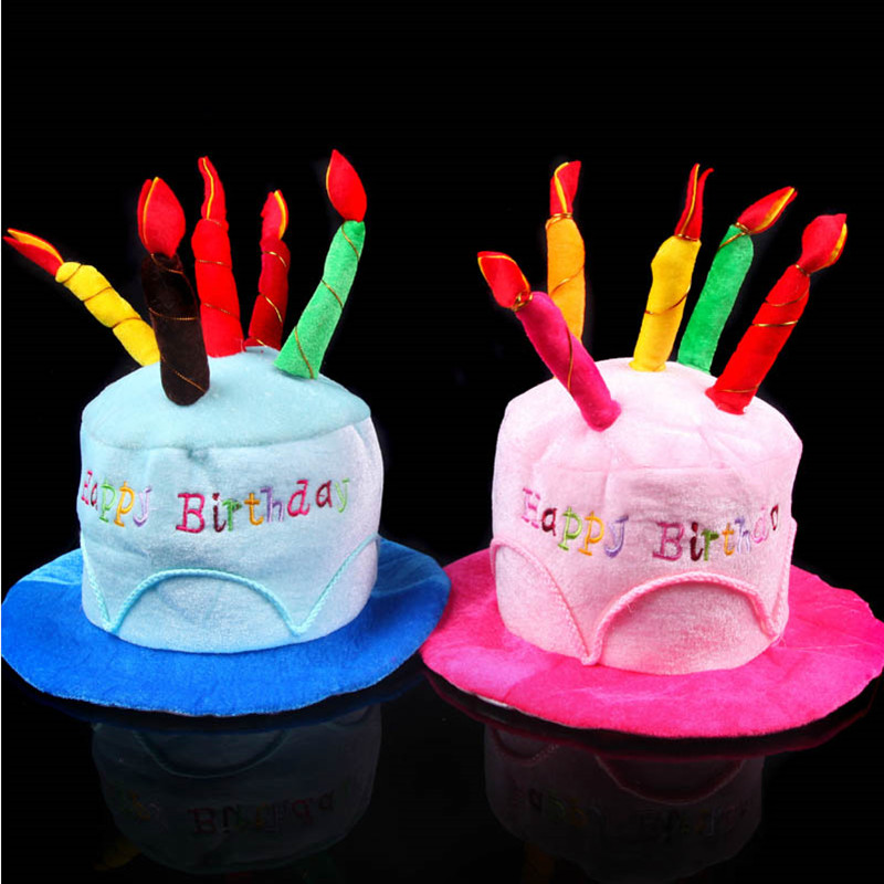 

Adult Happy Birthday Cake Candle Funny Hat Party Pink Birthday Party Hat Cap