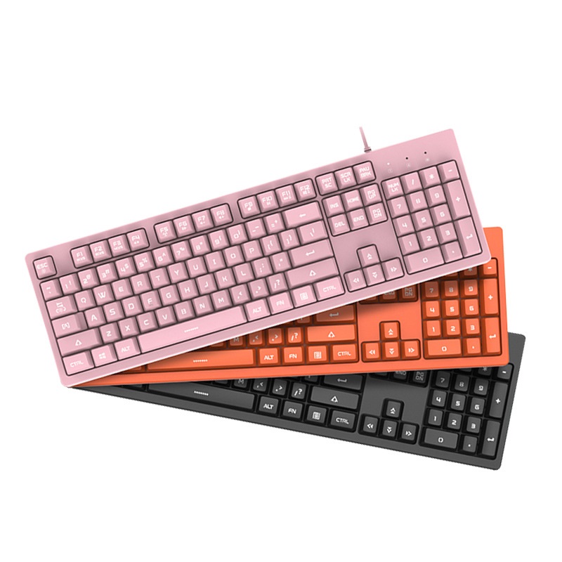 

AJAZZ E-sport Gaming Keyboard with Mechanical Felling Keyboard USB Wired 104 Keycaps for Desktop Notebook PC Grils Gift