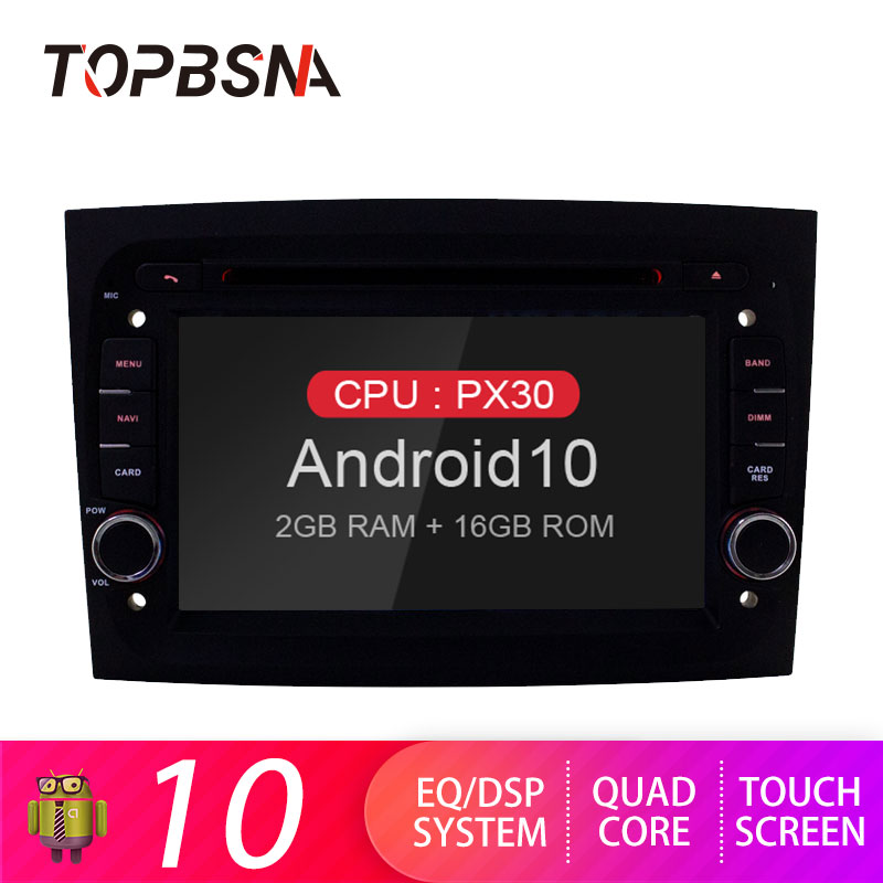 

TOPBSNA Android 10 Car DVD Player For Doblo 2020 2020 GPS Navigation 1 Din Car Radio Multimedia WIFI Stereo RDS Audio Video