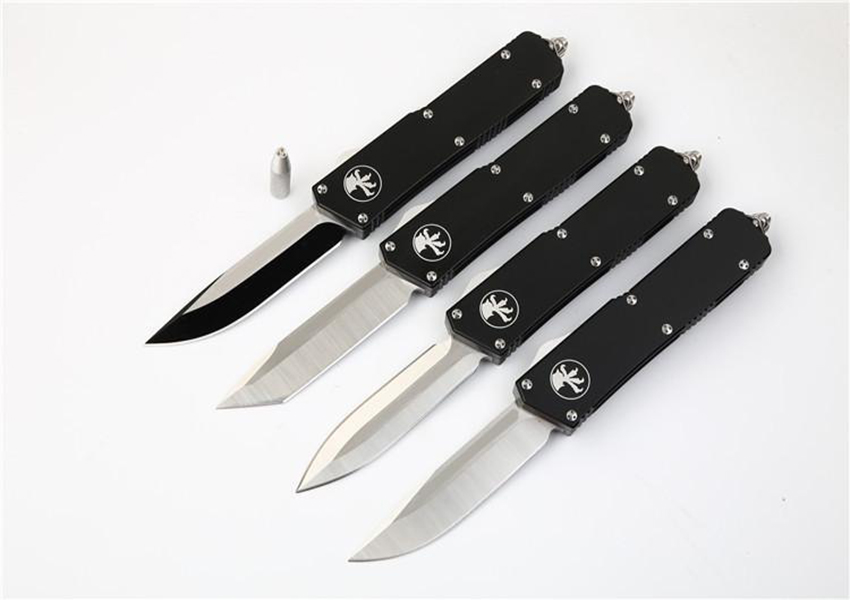 

High quality Microtech scarab D2 blade flat Aluminum handle double action folding fixed blade collection knives Xmas gift pocket tool