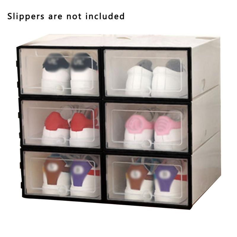 

Transparent Plastic Shoe Box Shoe Storage Box Flip Cover Drawer Storage Artifact Thickening