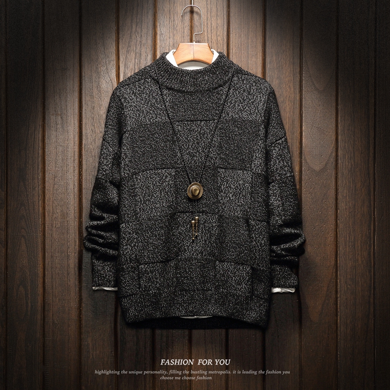

Men'S Sweaters Spring Autumn Winter Clothes 2020 Plus Pull OverSize M-4XL 5XL 6XL Japan Style Casual Standard Designer Pullovers, Black