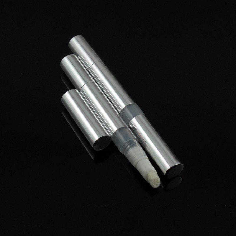 

Empty 3ML Cosmetic Container Silver Aluminum Tube Whitening Essence Portable Refillable Twist Pen