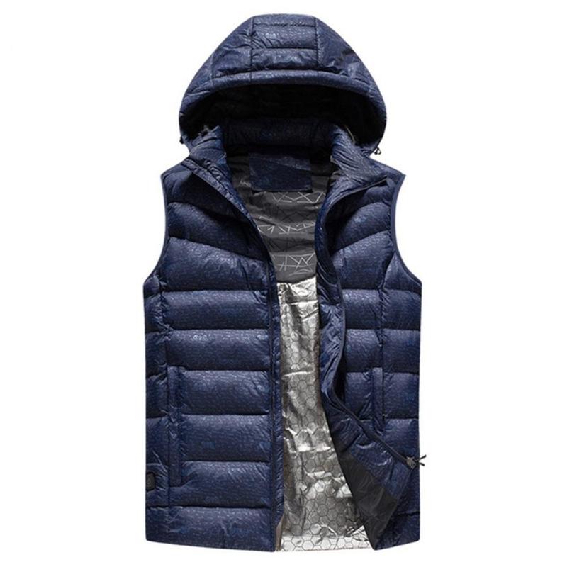 

Outdoor Heated Jacket Heating Vest Hiking Clothing USB Charging Intelligent Electric Heated Vest Heating Clothes Submersible, Blue