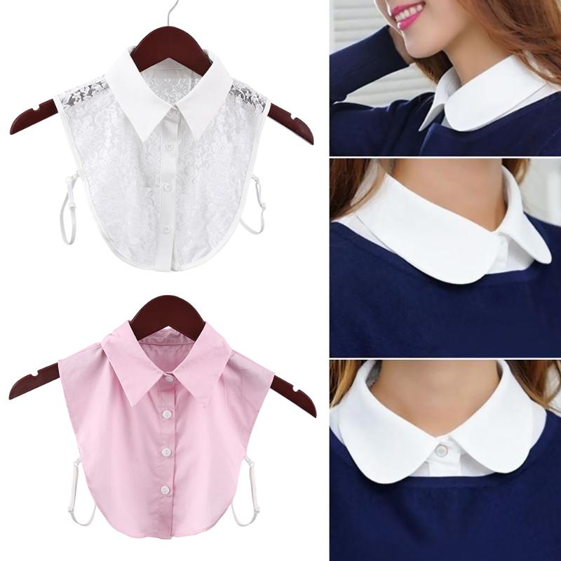 

Fashion Classic Shirt Fake Collar Unisex Retro Cowboy Leopard Detachable Lapel Blouse False Collar Cotton Lace Clothes Accessory