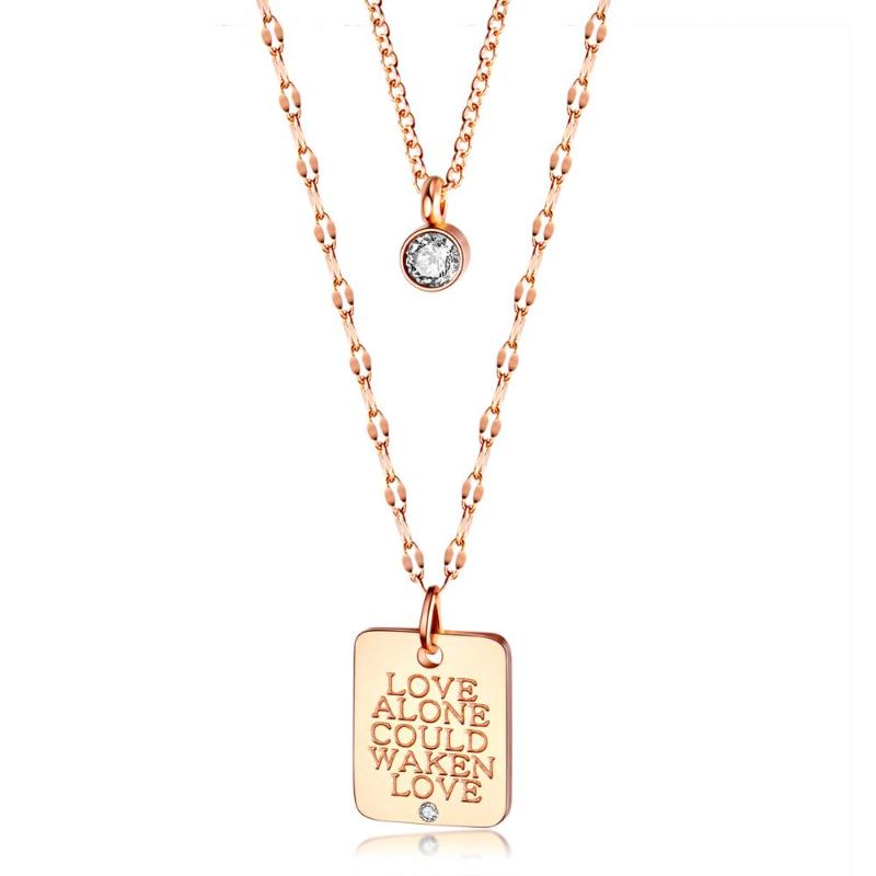 

SHOWTIME kpop necklace women choker chain boho necklaces stainless steel jewelry gold pendant necklace letter chocker jewellery