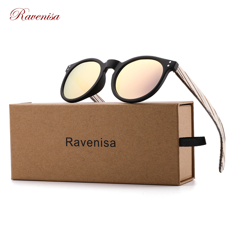 

2020 New Brand Designer Polarized Sunglasses Men Plastic Frame Wood Temple Fashion Round Sun Glasses Mirror Lens UV400
