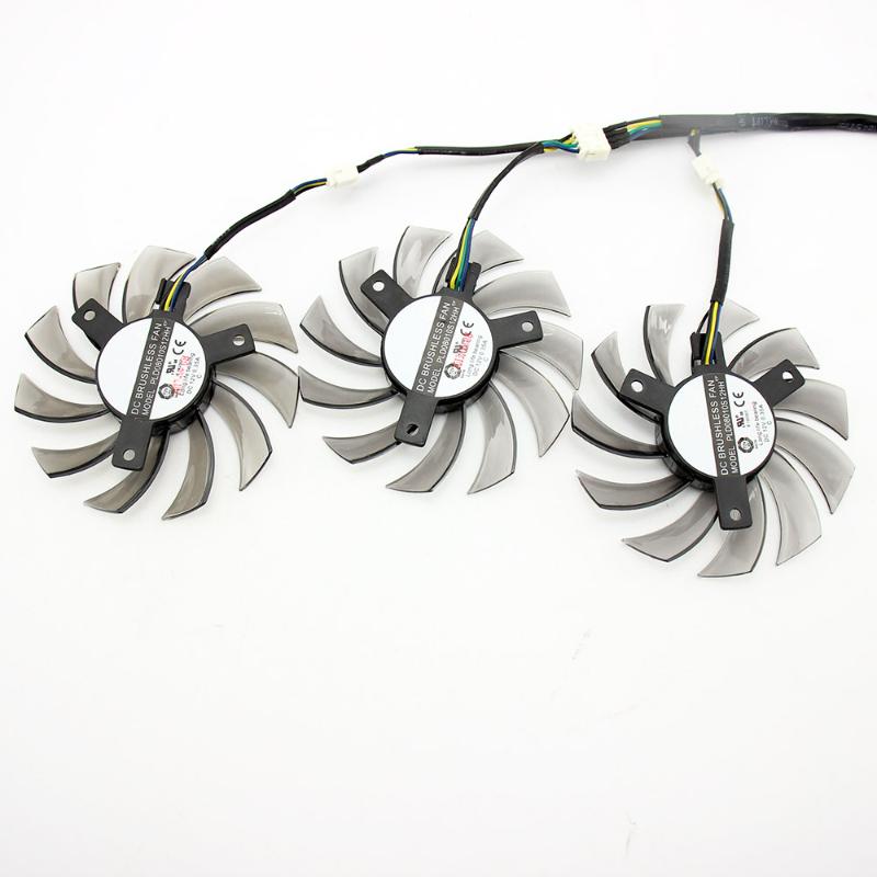 

75MM PLD08010S12HH R9 290 R9 380X ventilador para Gigabyte GTX960 GTX970 GTX 980, 760, 670, 580, 7950, ventilador
