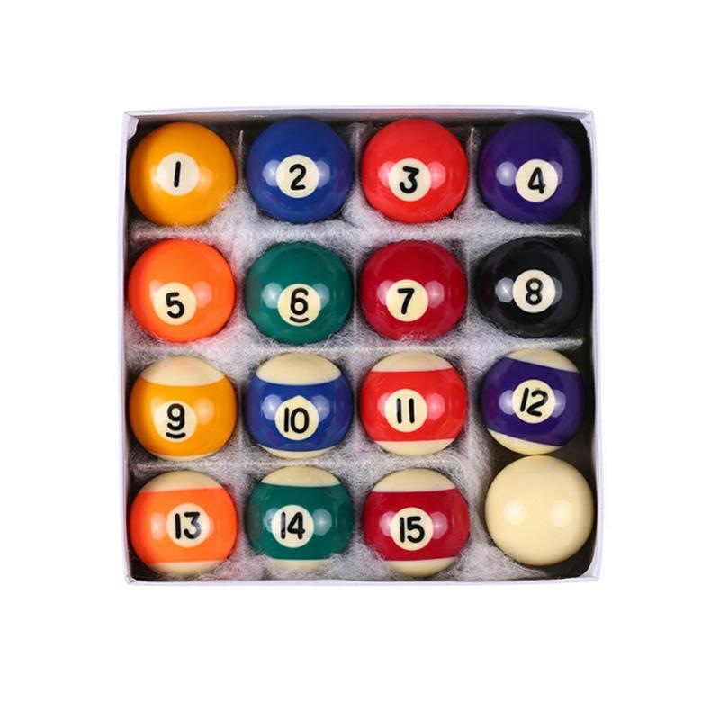 

16pcs/set 25mm Resin Mini Billiard Ball Children Toy Small Pool Cue Balls Full Set Mini Pool Table Accessories