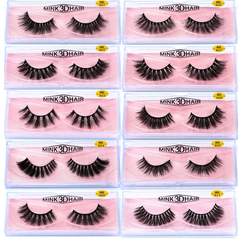 

50 pairs Faux 3d Mink Lashes Wholesales Bulk with Custom Box Natural Wispy Short 5d Mink Lashes Strips Pack Vendors