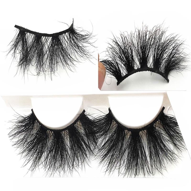 

HBZGTLAD Lashes 3D Mink Eyelashes Handmade Mink Lashes 25mm cruelty-free Lightweight False Eyelashes Dramatic Makeup tool