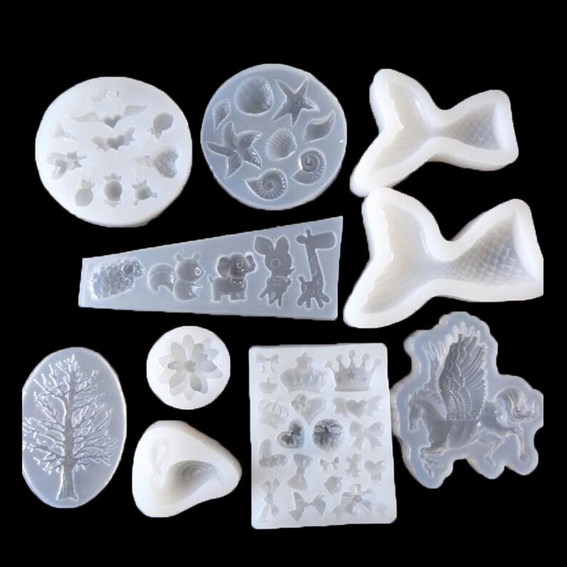 

Fish Tree Horse Flower silicone mold DIY resin jewelry necklace lanugo mold resin molds for jewelry