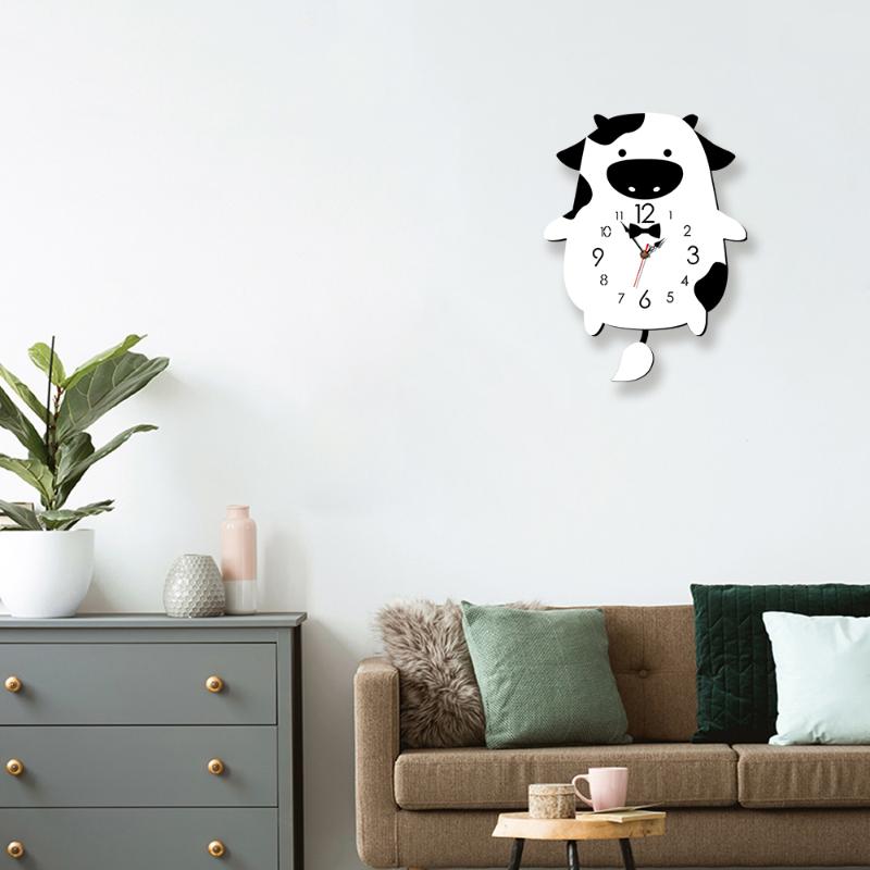 

Cartoon swing wall clock modern home decoration clock creative animal pendulum