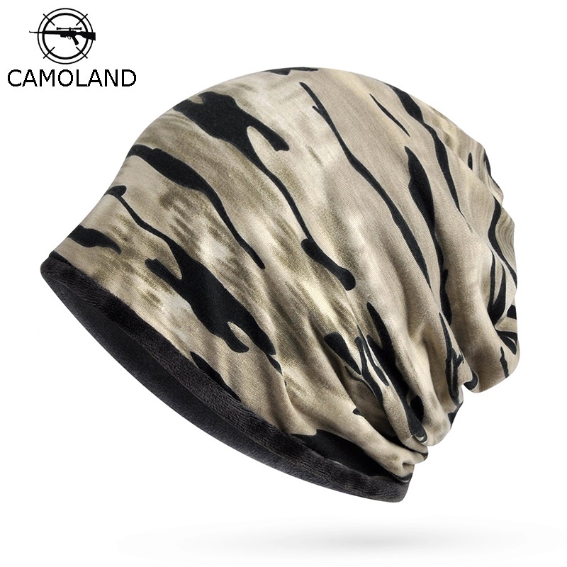 

Beanies CAMOLAND Autumn Winter Skullies Men Women Warm Baggy Camouflage Hat Hip-hop Snap Slouch Bonnet Hats