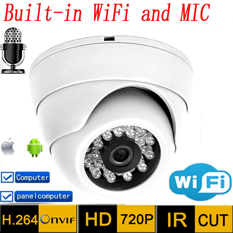

Ip Camera wifi hd Audio 720p CCTV Systems MIC Wireless P2P Indoor Dome Kamera Infrared Mini Onvif H.264 IR Night Vision Cam