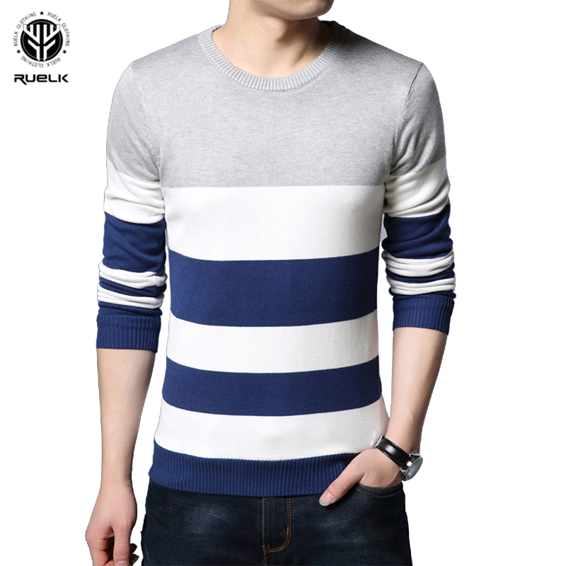

RUELK2020 New Autumn And Winter Men's Knitwear Casual Youth Solid Color Men's Sweater Round Neck Pullover Clothing Sweater, Gray