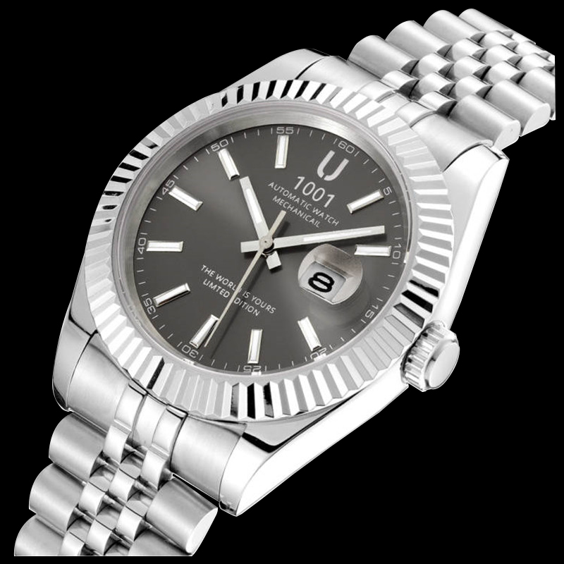 

U1001 Mens Watch 41mm Automatic Movement Stainless Steel Watches Men Mechanical Designer Watches Luxury Wristwatches relogio mas