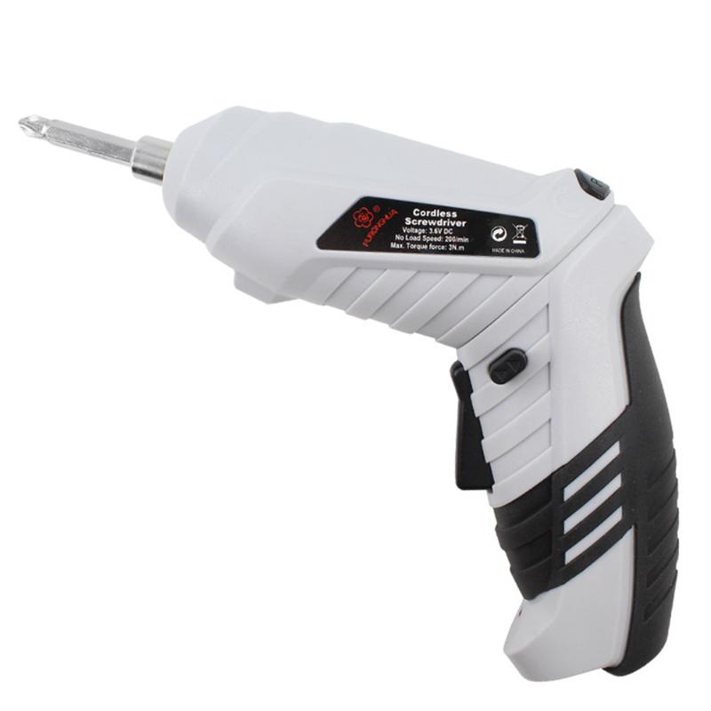 

White Mini Multifunctional Electric Screwdriver Reversible Electric Screwdriver Rechargeable Lithium Drill Household