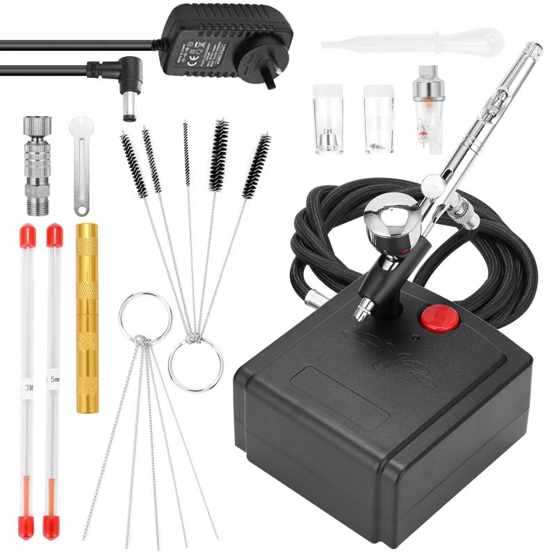 

Professional Airbrush Set for Model Making Art Painting with Air Compressor+Power Adapter+Airbrush+Airbrush Holder
