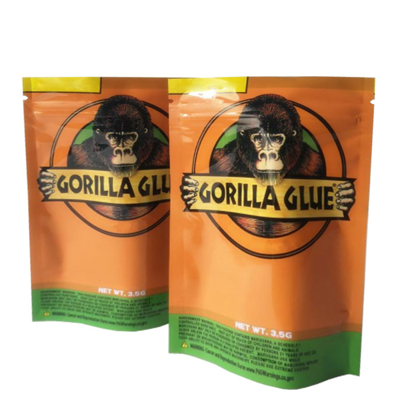 

GORILLA GLUE BAG 3.5g Mylar Zipper Bags Smell Proof Packaging Package Best High quality DHL Free
