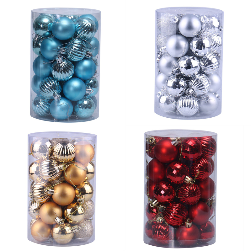

34PC 40mm Christmas Xmas Tree Ball Bauble Hanging Home Party Ornament Decor Christmas Supplies Decorations for Home