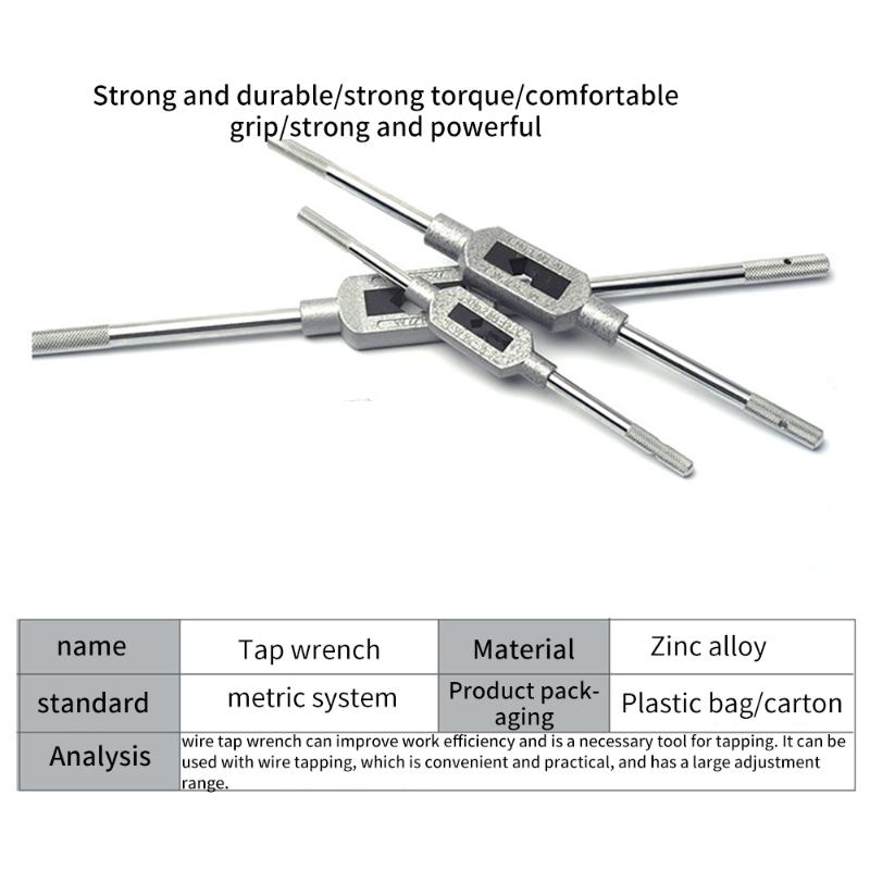 

Adjustable Hand Tap Wrench Holder M1-12/ M1-10 Thread Metric Handle Tapping Reamer Tool Accessories For Taps And Die Set