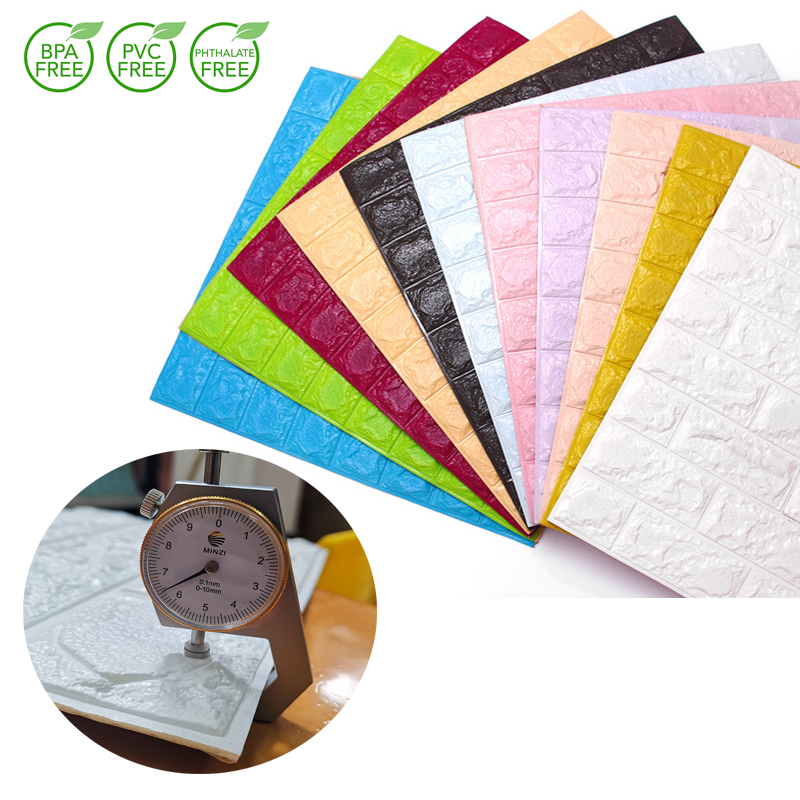 

Self-Adhesive 3D Wall Stickers Imitation Brick Panels Bedroom Home Decor Waterproof Wallpaper Kitchen Living Room TV Backdrop