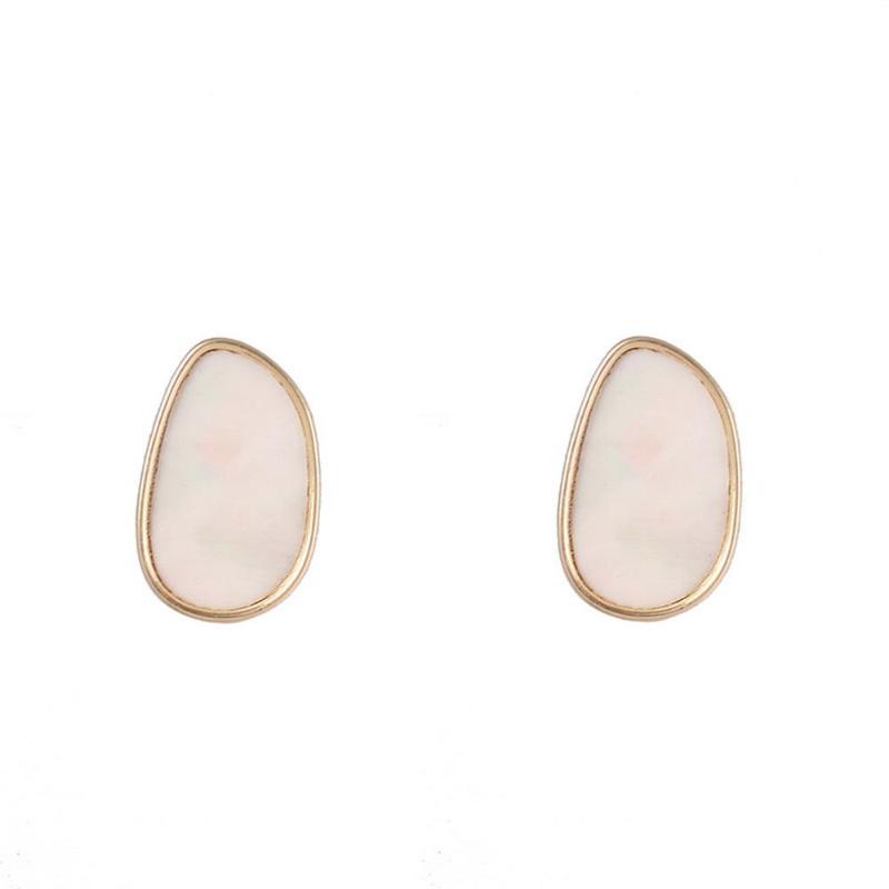 

Stud Irregular Abalone Shell Earrings Natural Mother Of Pearl Studs Leopard Trendy Jewelry