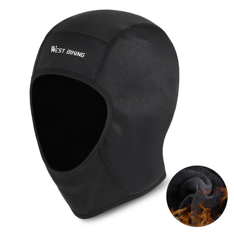 

WEST BIKING Riding Helmet Hat Outdoor Sport Waterproof Fleece Warm Cap Windproof Biking Portable Dustproof Cycling Parts, Black