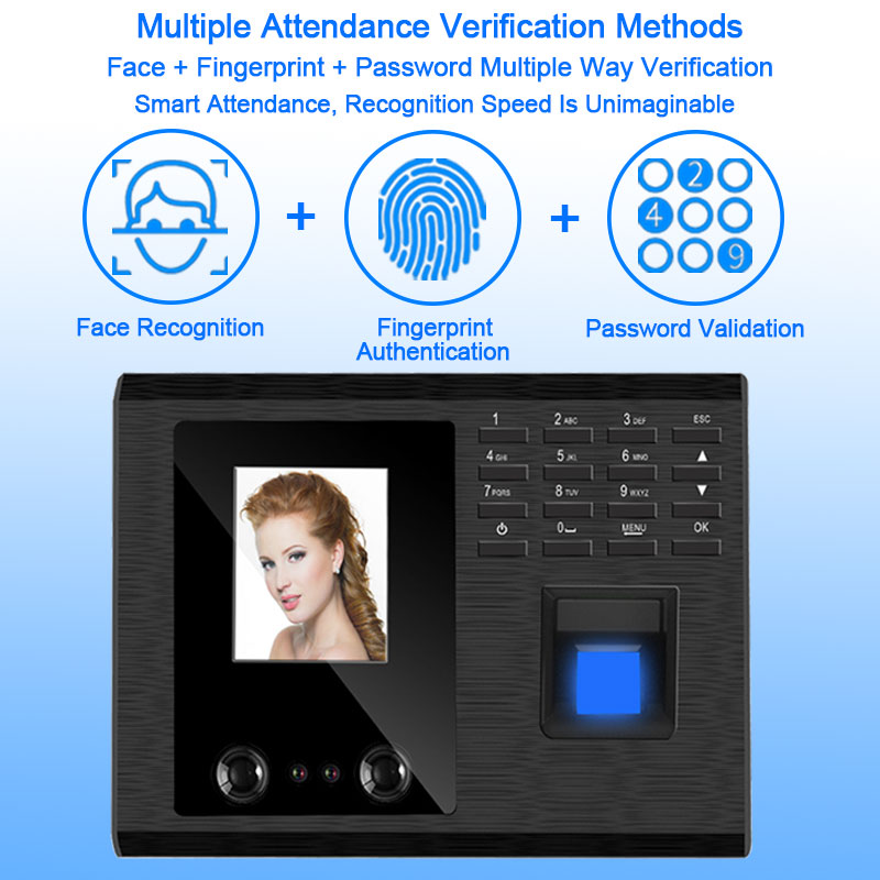 

Eseye Biometric Attendance System USB Fingerprint Time Clock Employee Control Reader Machine Electronic Device Time Attendance