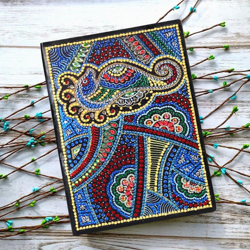 

DIY Mandala Special Shaped Diamond Painting Especially Personality Resin Partial Drilling 50 Sheet A5 Notebook Office Supplies