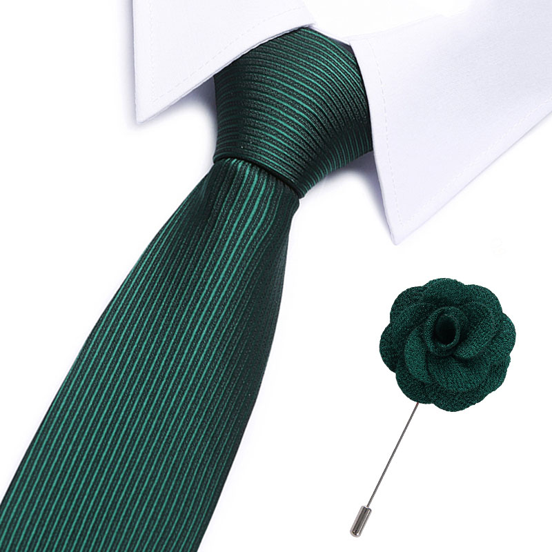 

High quality Multicolor Ripple Abstract Classic Silk Extra Long Size Mens Necktie Set Brooch Ties for men 7.5cm slim tie