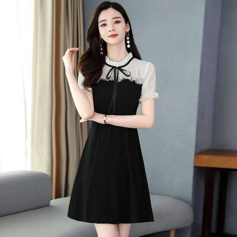 

2020 Spring Summer Black White Lace Sexy Mini Dresses 3XL Plus Size Vintage Runway Dresses Elegant Women Bodycon Party Vestidos, As show