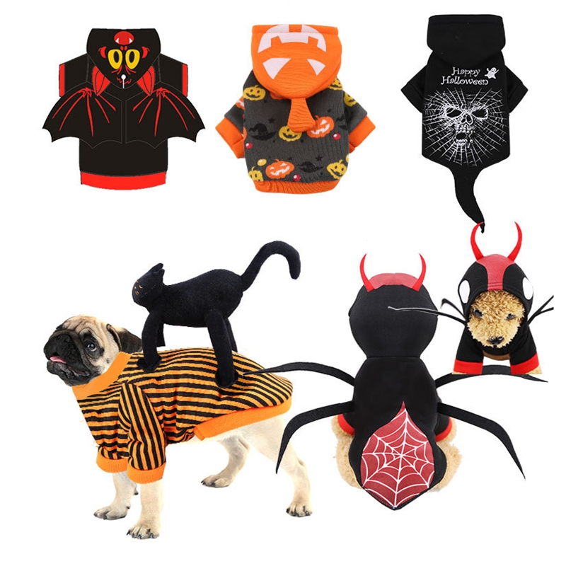 

Dog Cat Clothes Halloween Costume for Small Large Dogs Cats Cosplay Hoodies Coat Chihuahua Winter Warm Dog Pet Jacket Christmas, Halloween costume 4