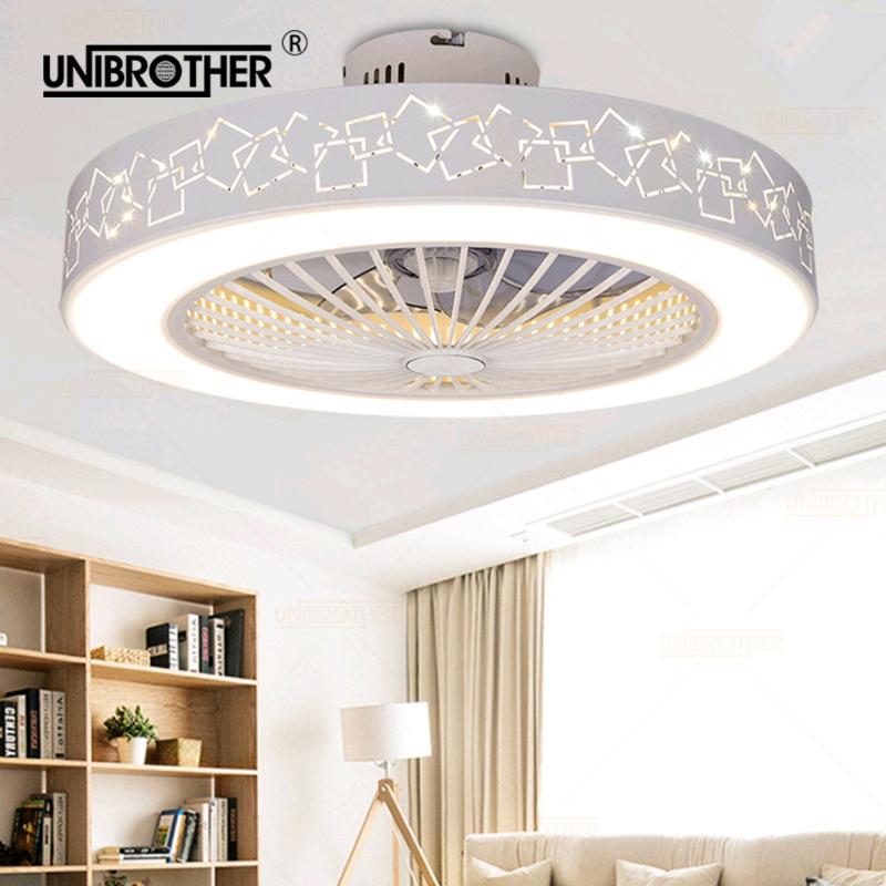

Ceiling Fan Lamp 55cm Remote Control With Controller White Modern Led Lights Round Light for Living Bedroom Room Lighting 220v