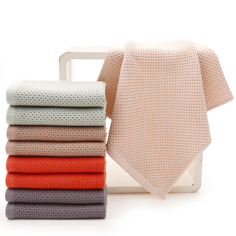 

2020 New Arrival Solid Color Honeycomb Towel Super Absorbent Portable Face Towels Travel Bath Towel For Home Hotel Size 33x72 cm, Green