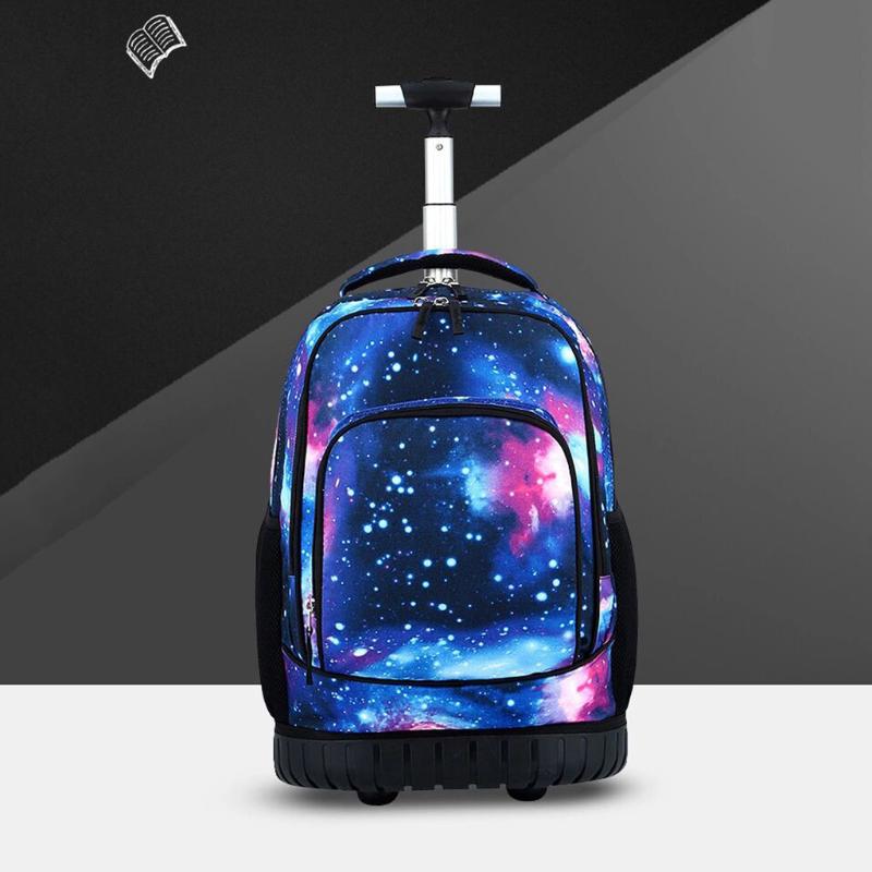 

2020 New Backpack Kids School Bags With Wheel Trolley Luggage For Boys Girls Backpacks Bag Children's Start Of School Gift #YL5